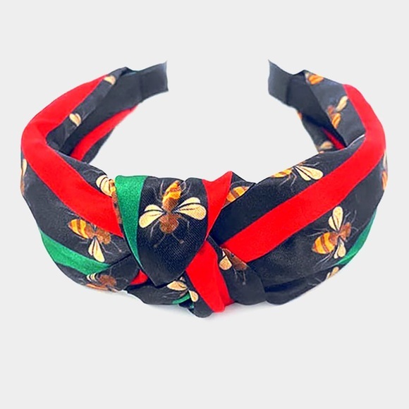 Lana Bean Jewels Accessories - Blue red green Knot honey bee fashion headband